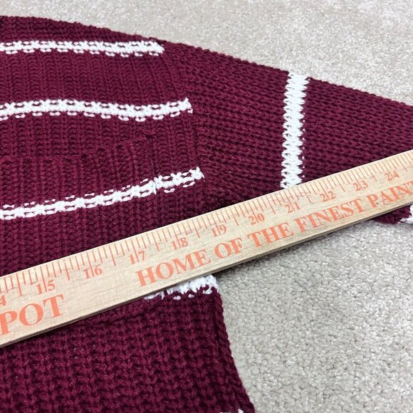 American Eagle Outfitters Sweater Red White Striped Long Sleeve Pullover Size XS - Picture 3 of 11